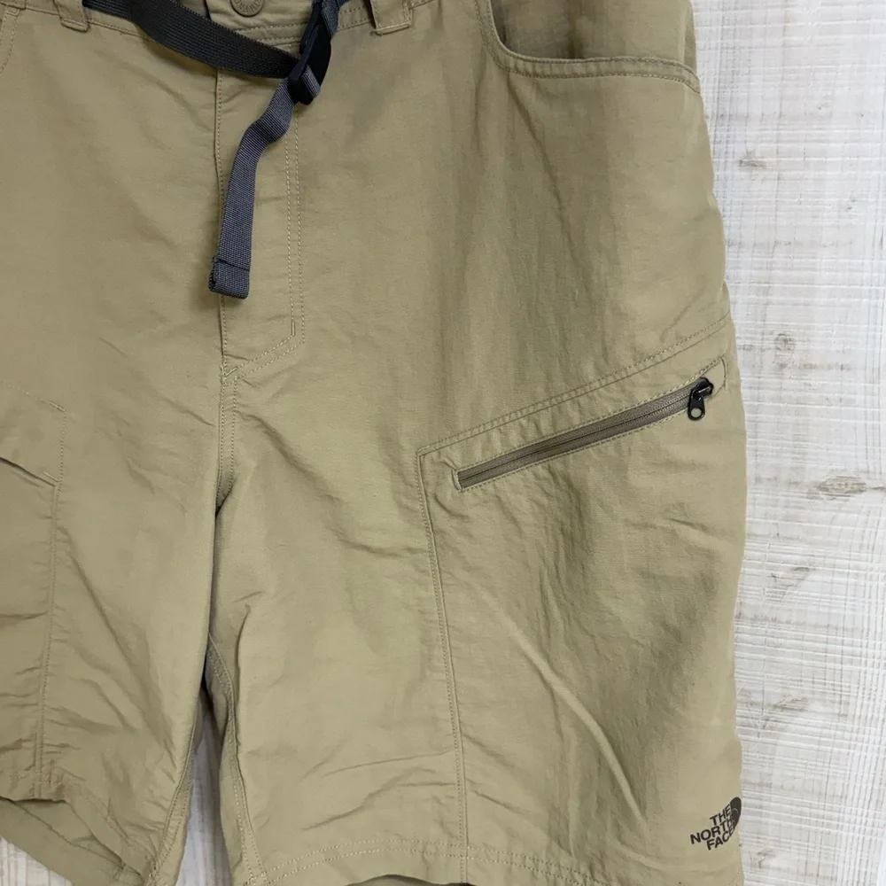 The North Face Shorts‎ Mens XXL Olive Cargo Adjustable Belted Pockets Outdoor